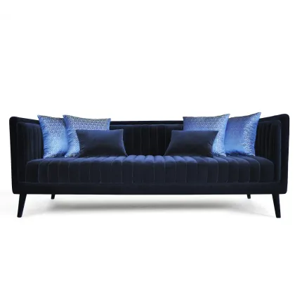 Zdjęcie Granatowa prestiżowa duża sofa do wyjątkowego salonu – Muranti