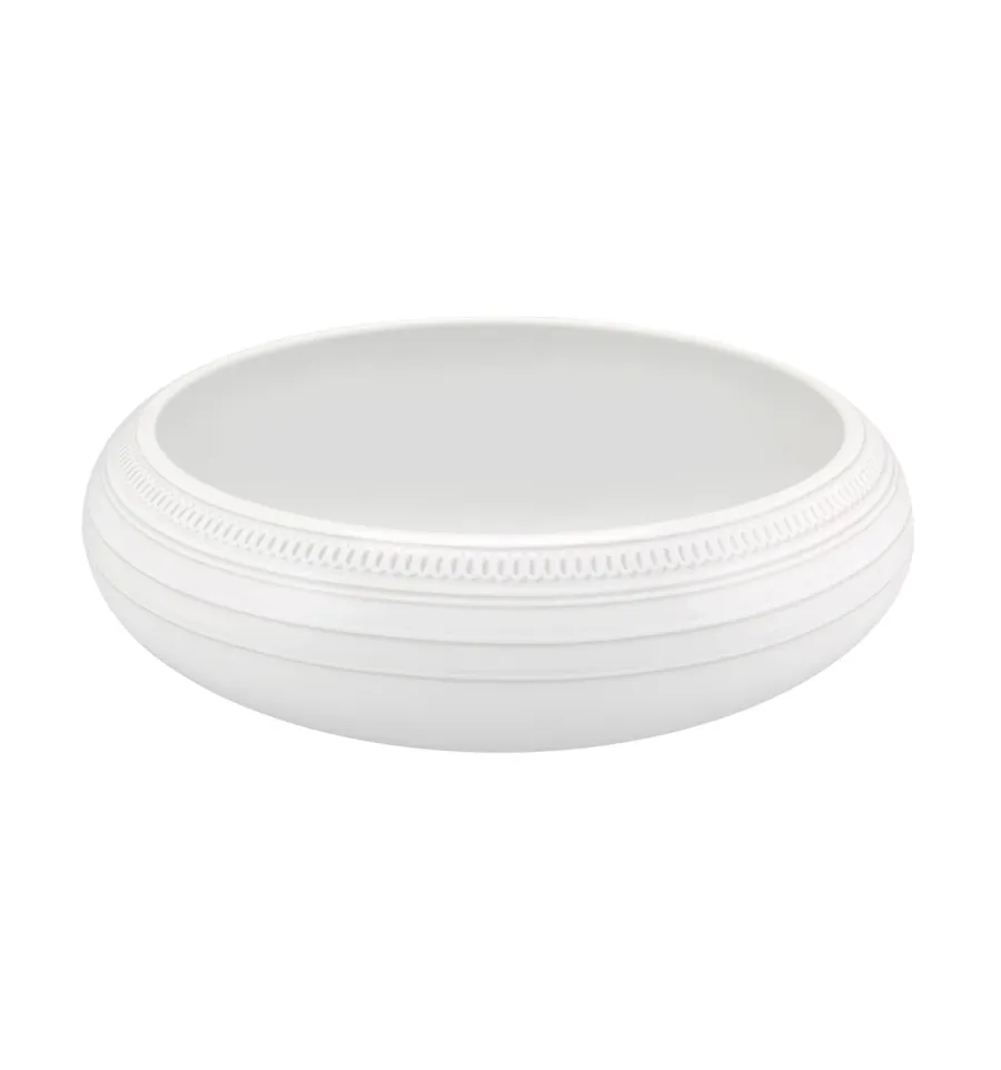 obrazek 1 Mała miska na sałatki z porcelany Ornament z białym rzeźbiarskim zdobieniem - Vista Alegre