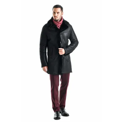 Picture Men's coat made of natural sheep fur - A&A Vesa