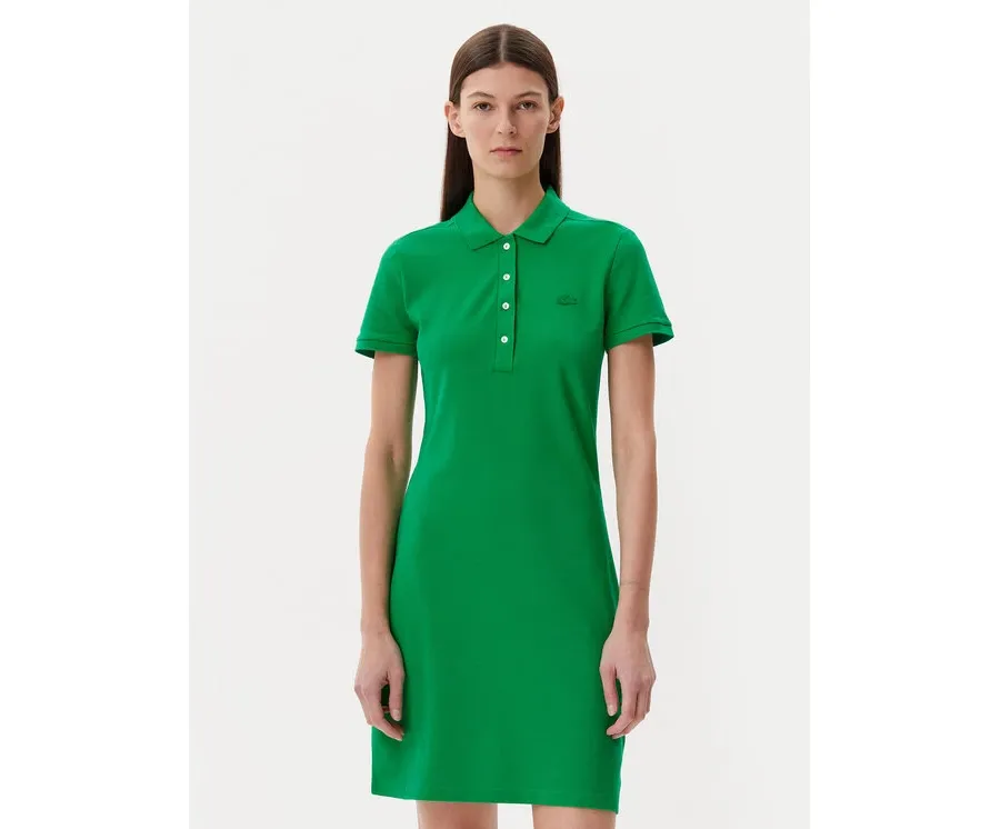 obrazek 1 Lacoste Sukienka codzienna EF5473 Zielony Slim Fit