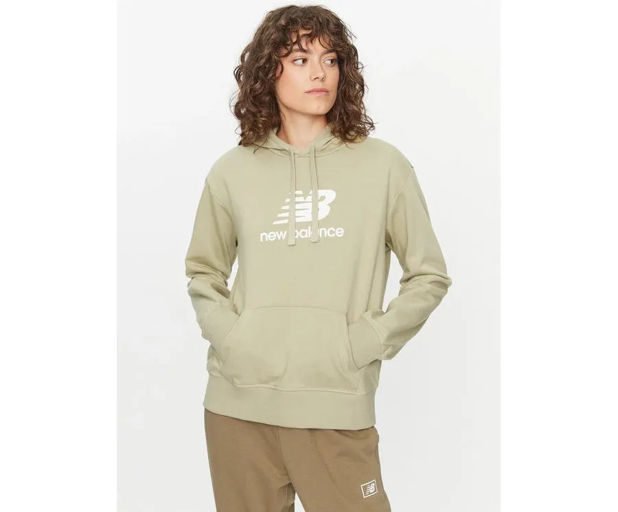 obrazek 1 New Balance Bluza Essentials Stacked Logo Hoodie WT31533 Zielony Regular Fit