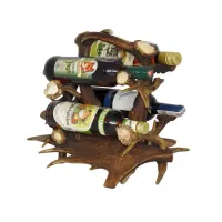 Zdjęcie Wyjątkowy stojak na wino ze zrzutów daniela i parostków kozła