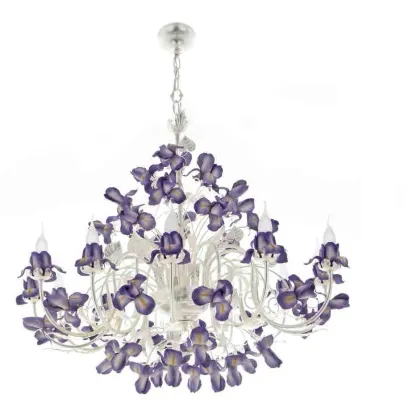 Picture Attractive chandelier with beautiful purple flowers - Napoleon