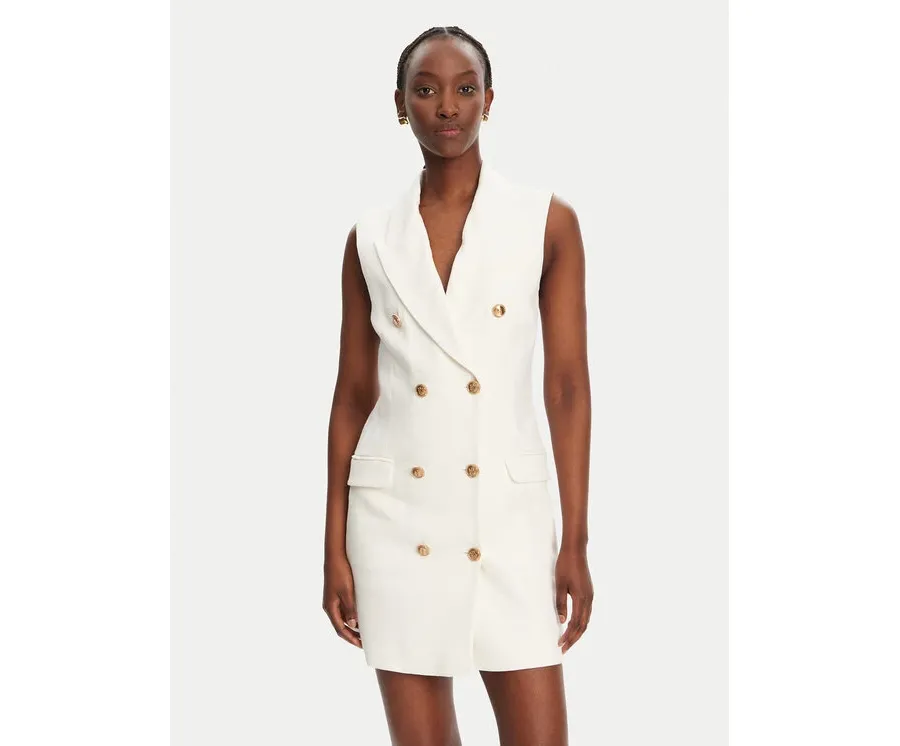 obrazek 1 Elisabetta Franchi Sukienka koszulowa AB85352E2 360 Biały Regular Fit