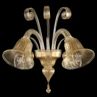 Zdjęcie Oryginalna włoska lampa ścienna - wykonana ręcznie ze szkła murano