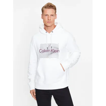 Zdjęcie Calvin Klein Bluza Wave Lines Hero K10K112774 Biały Regular Fit