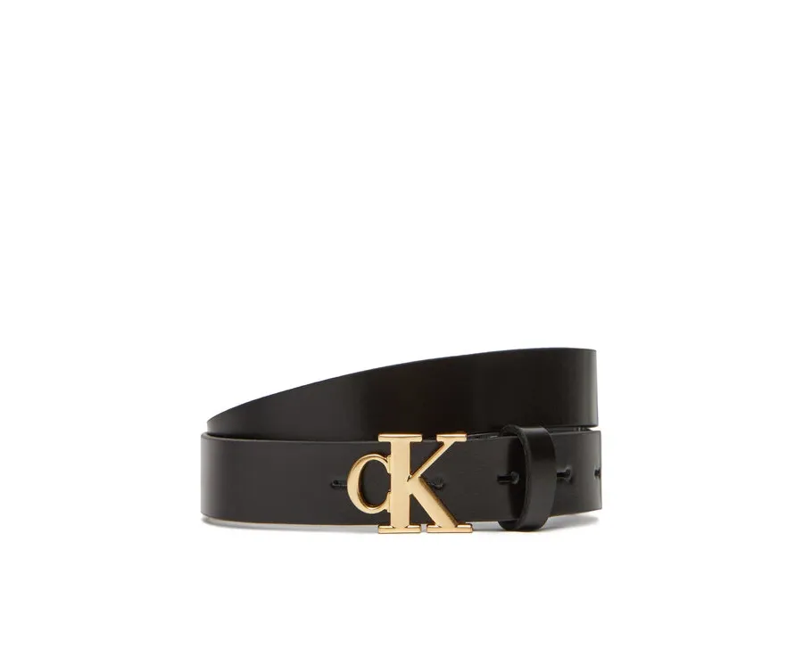obrazek 1 Calvin Klein Pasek Damski Monogram Plaque Buckle 25Mm LV04K7017G Czarny