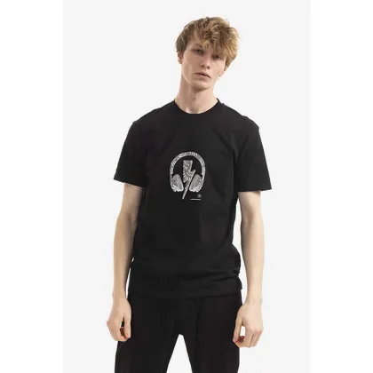 Zdjęcie Neil Barett t-shirt bawełniany Bolts kolor czarny z nadrukiem BJT050S.S525S.1496-CZARNY