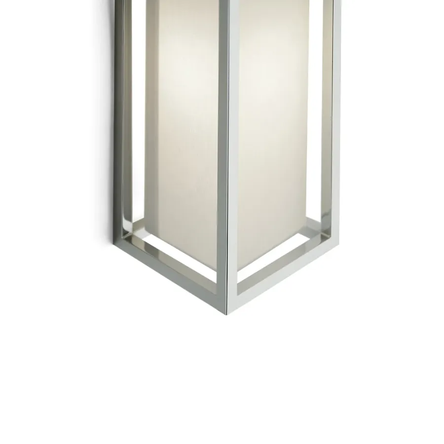 obrazek 3 Kwadratowa mała lampa ścienna z chromowanego mosiądzu H.32xL.14xP.14 cm