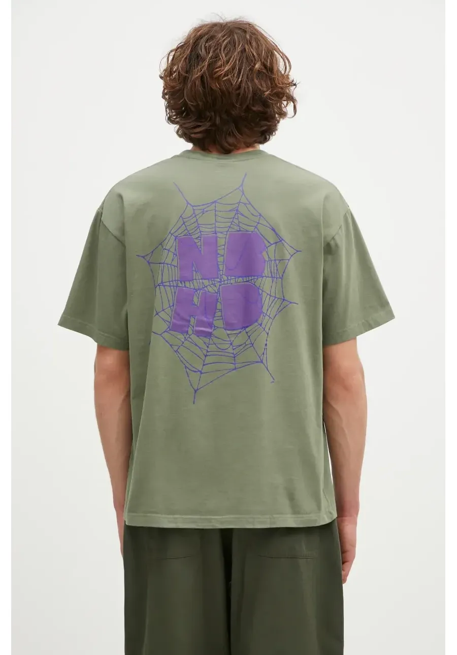 obrazek 1 NEIGHBORHOOD t-shirt bawełniany Tee SS-7 męski kolor zielony z nadrukiem 242PCNH.ST07