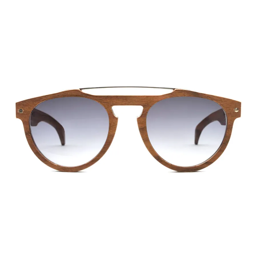 obrazek 1 Oryginalne włoskie okulary - drewno i metal - Legno Light