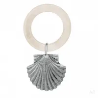 Picture A silver baby rattle in the shape of a shell - Zaramella Argenti