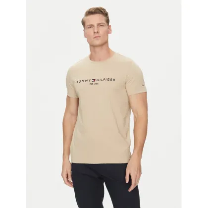 Zdjęcie Tommy Hilfiger T-Shirt Logo MW0MW11797 Beżowy Regular Fit