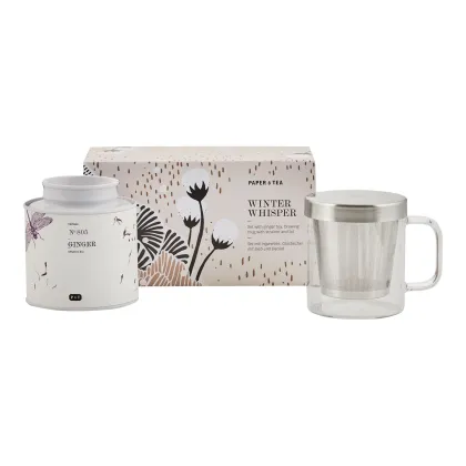 Zdjęcie Paper & Tea - Winter Whisper - Zestaw szklany kubek z sitkiem + herbata PAPER & TEA