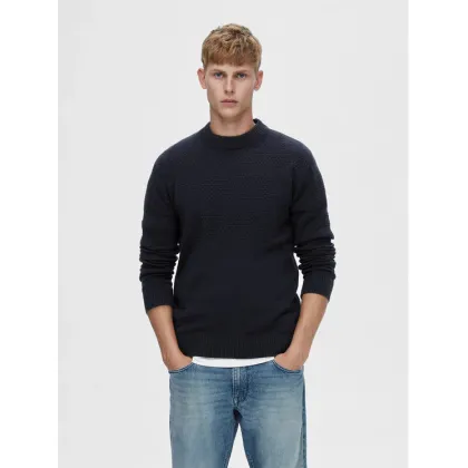Zdjęcie Selected Homme Sweter 16090155 Granatowy Regular Fit