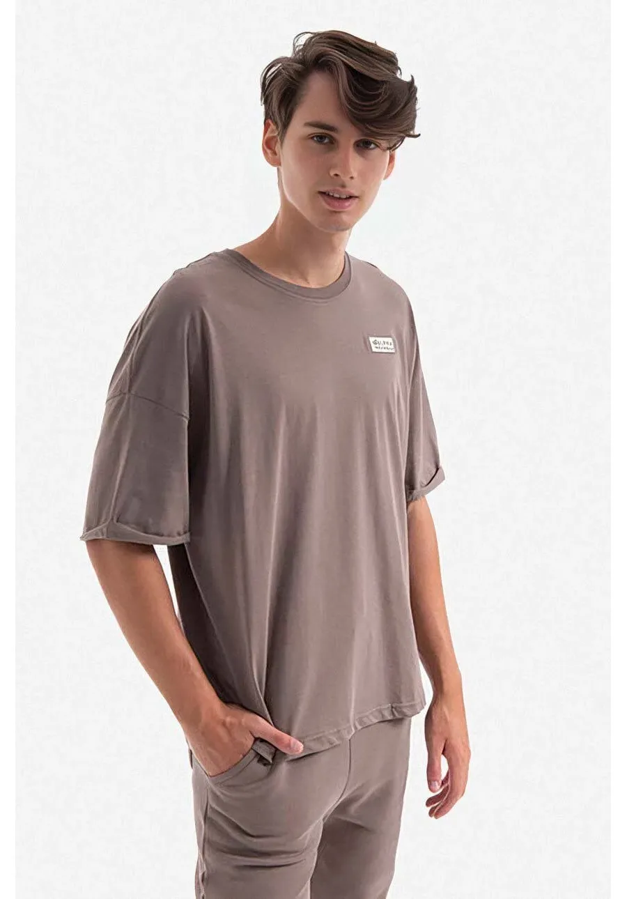obrazek 1 Alpha Industries t-shirt bawełniany kolor szary gładki 118532.628-SZARY