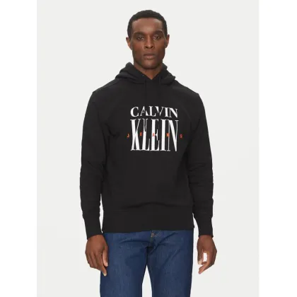 Zdjęcie Calvin Klein Jeans Bluza Serif Font Graphic J30J327520 Czarny Regular Fit