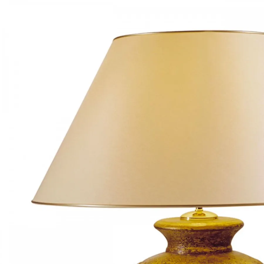 obrazek 2 Duża lampa stołowa w kolorze terakoty H.40xL.29xP.29 cm