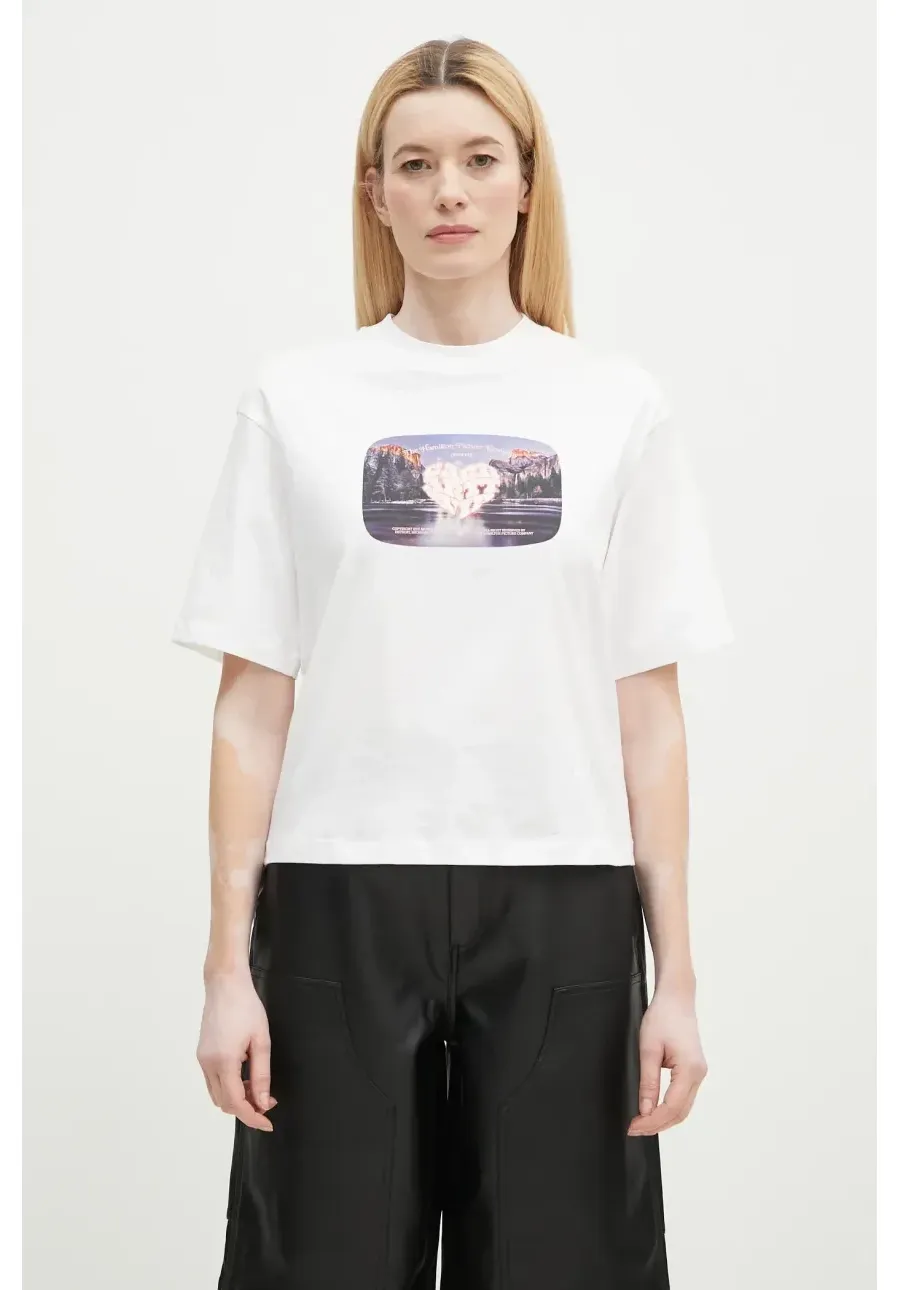 obrazek 1 Carhartt WIP t-shirt bawełniany Greatest Flicks damski kolor biały I034398.02XX