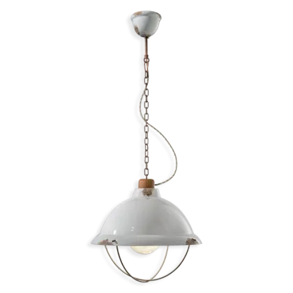 Zdjęcie Oryginalna włoska lampa wisząca Industrial w stylu retro