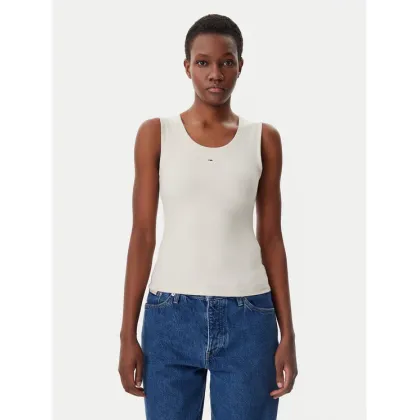 Zdjęcie Tommy Jeans Top Essential DW0DW20673 Beżowy Slim Fit