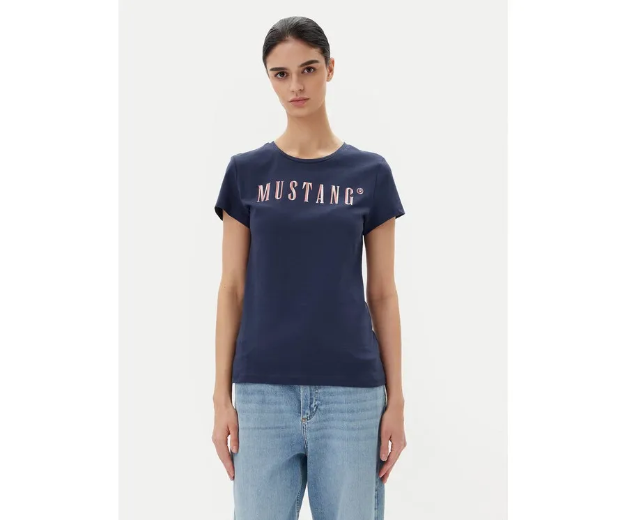 obrazek 1 Mustang T-Shirt Loa 1016146 Niebieski Slim Fit