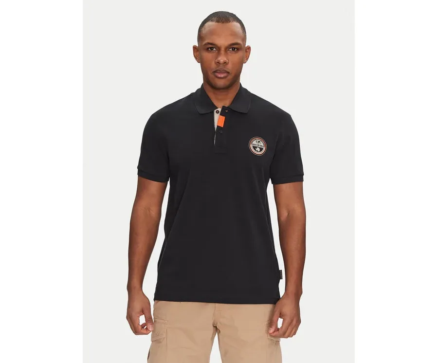 obrazek 1 Napapijri Polo E-Clanis NP0A4ID39411 Czarny Regular Fit