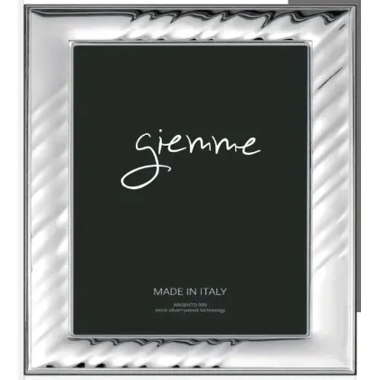 Picture Stylish silver photo frame 18x24 cm with unique sides