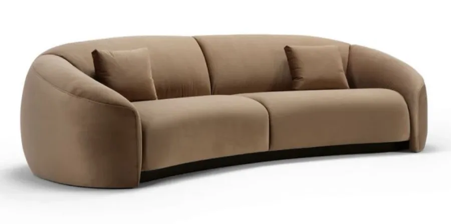 obrazek 2 Wykwitna sofa Carlyle w kształcie półksiężyca do salonu