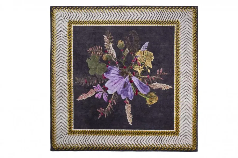obrazek 1 Kwadratowy dywan z motywem kwiata - SAVAGE FLOWERS: BLOSSOM