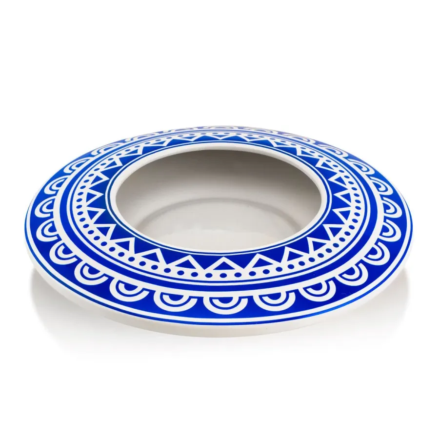 picture 1 Ceramic disk-shaped tray with tribal decoration - Ahura