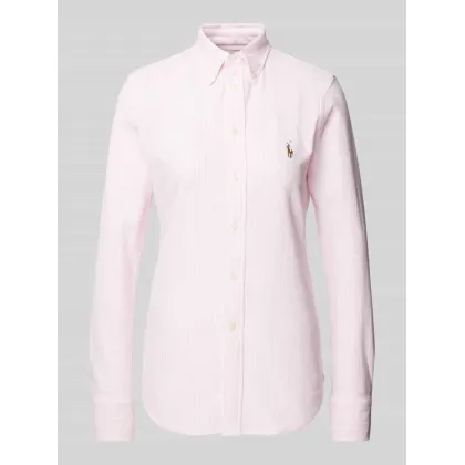 Zdjęcie Bluzka koszulowa z wyhaftowanym logo model ‘HEIDI’