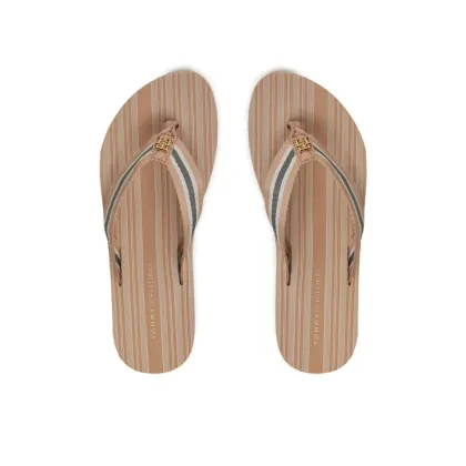 Zdjęcie Tommy Hilfiger Japonki Im Th Print Beach Sandal FW0FW08370 Beżowy