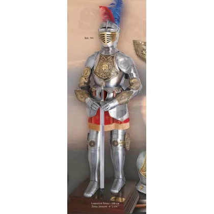 Zdjęcie Unikatowa pełnowymiarowa zbroja rycerska z wierunkiem gorgony - XVI wiek