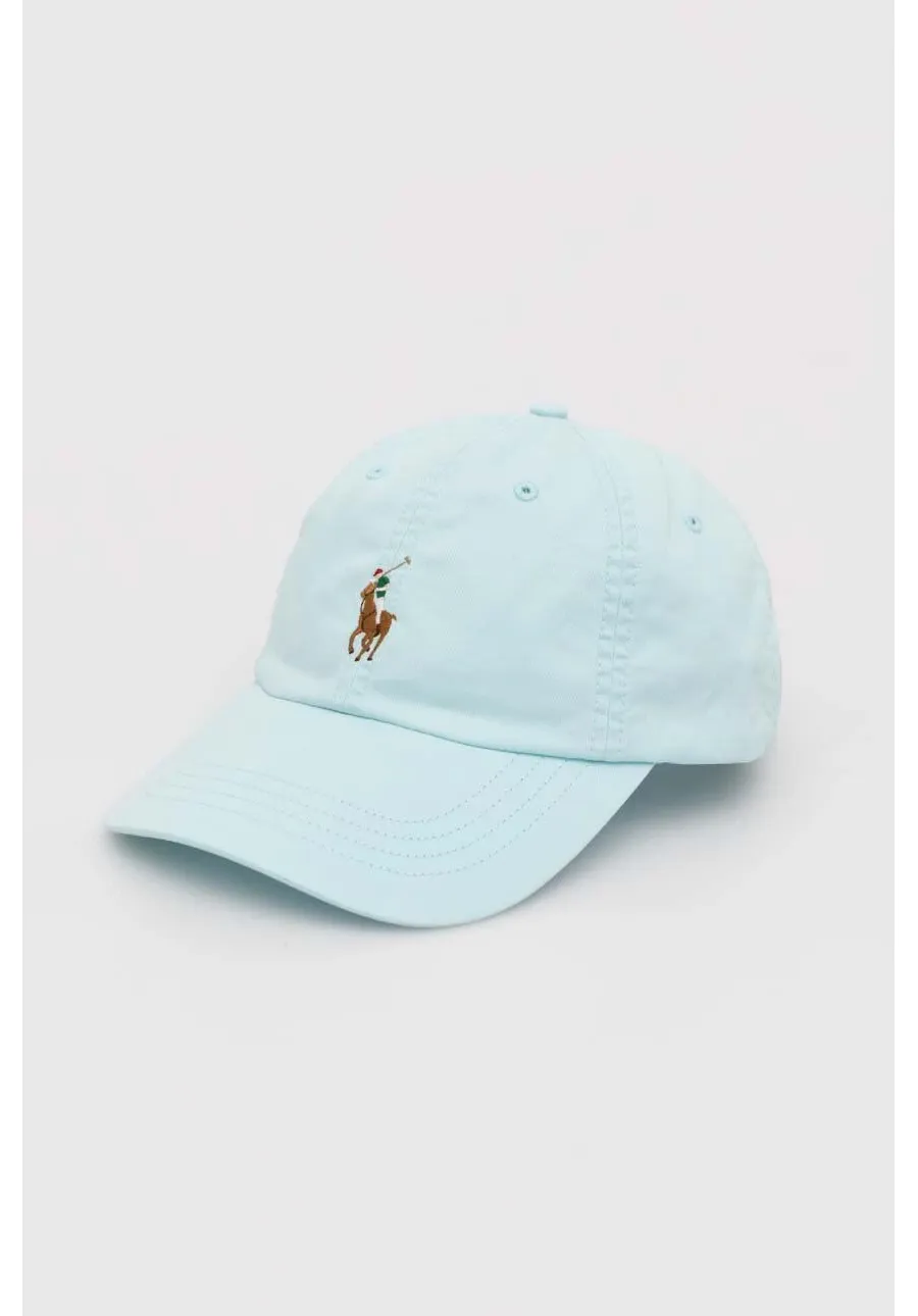 obrazek 1 Polo Ralph Lauren czapka z daszkiem kolor turkusowy z nadrukiem