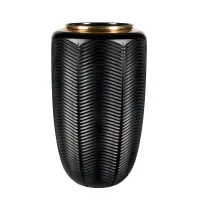 Zdjęcie Nowoczesny duży czarny wazon wykonany ze szkła z bogatym zdobieniem w prezentowym pudełku – Vista Alegre