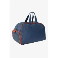 Picture Dark blue leather sports bag in vintage style - Terrida