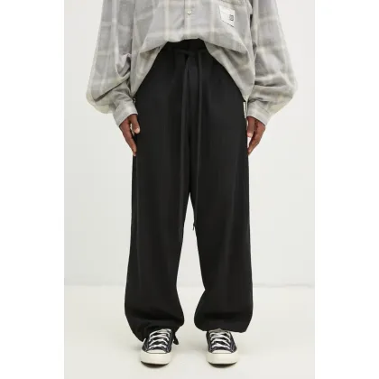 Zdjęcie Maison MIHARA YASUHIRO spodnie wełniane Wide Trousers kolor czarny A14PT032