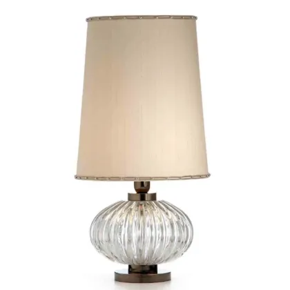 Picture Table lamp with clear Murano glass - Il Paralume Marina