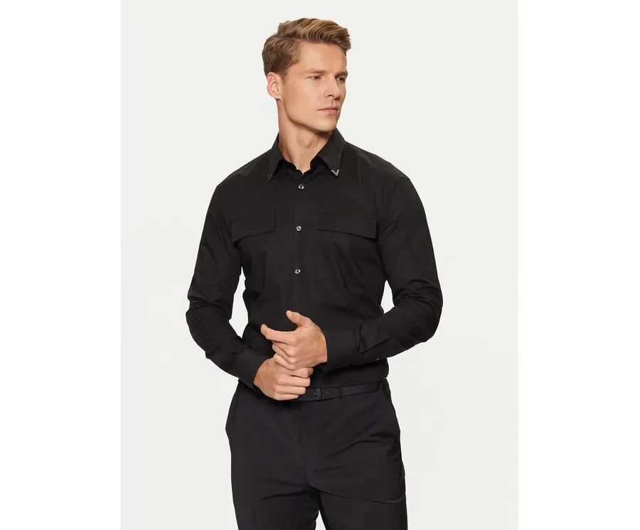 obrazek 1 HUGO Koszula Ermetal 50534281 Czarny Slim Fit