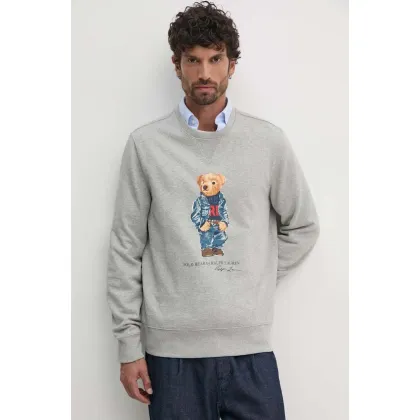 Zdjęcie Polo Ralph Lauren bluza męska kolor szary z nadrukiem 710953718
