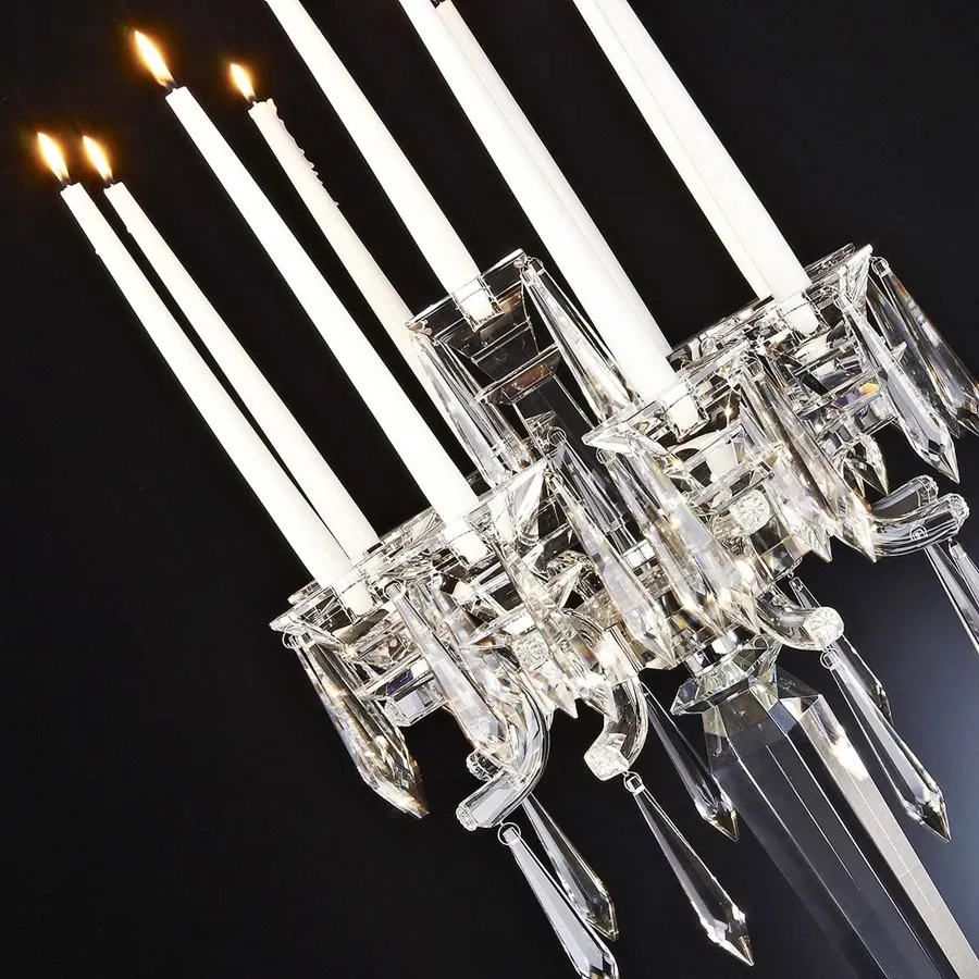 picture 2 Elegant Italian candlestick made of crystal on the dinning table