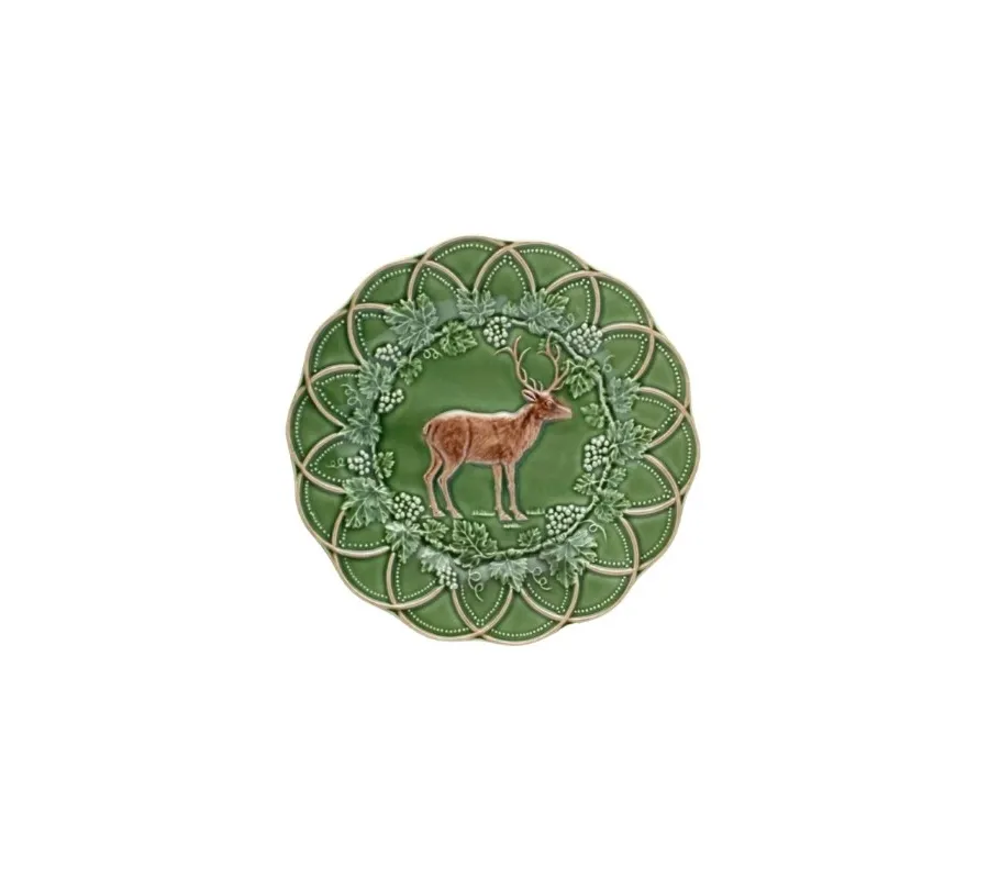 obrazek 1 Piękny zdobiony talerz ceramiczny - Bordallo Pinheiro