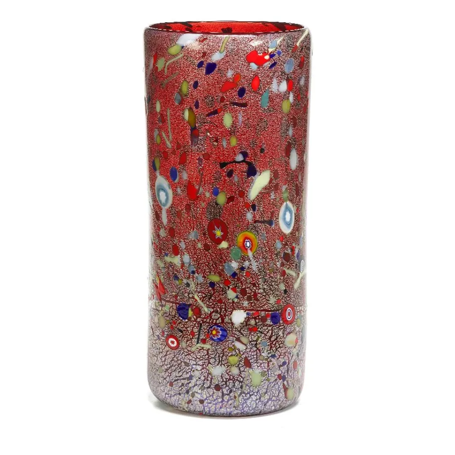 obrazek 1 Czerwony włoski wazon ze szkła murano (30 cm)