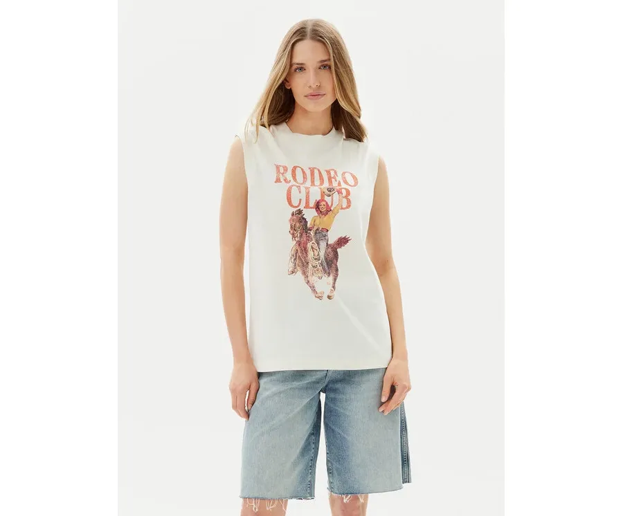 obrazek 1 Wrangler Bluzka Muscle 112362574 Biały Relaxed Fit