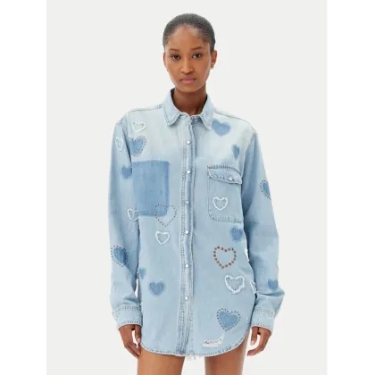 Zdjęcie One Teaspoon Koszula jeansowa Everyday Studded 26714 Niebieski Relaxed Fit