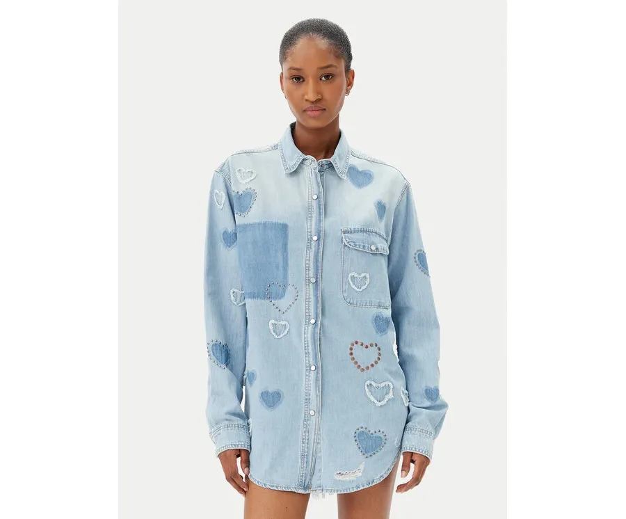 obrazek 1 One Teaspoon Koszula jeansowa Everyday Studded 26714 Niebieski Relaxed Fit