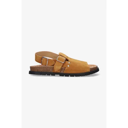 Zdjęcie A.P.C. sandały zamszowe Sandales Noe damskie kolor brązowy PXBAH.F51056-MARRON