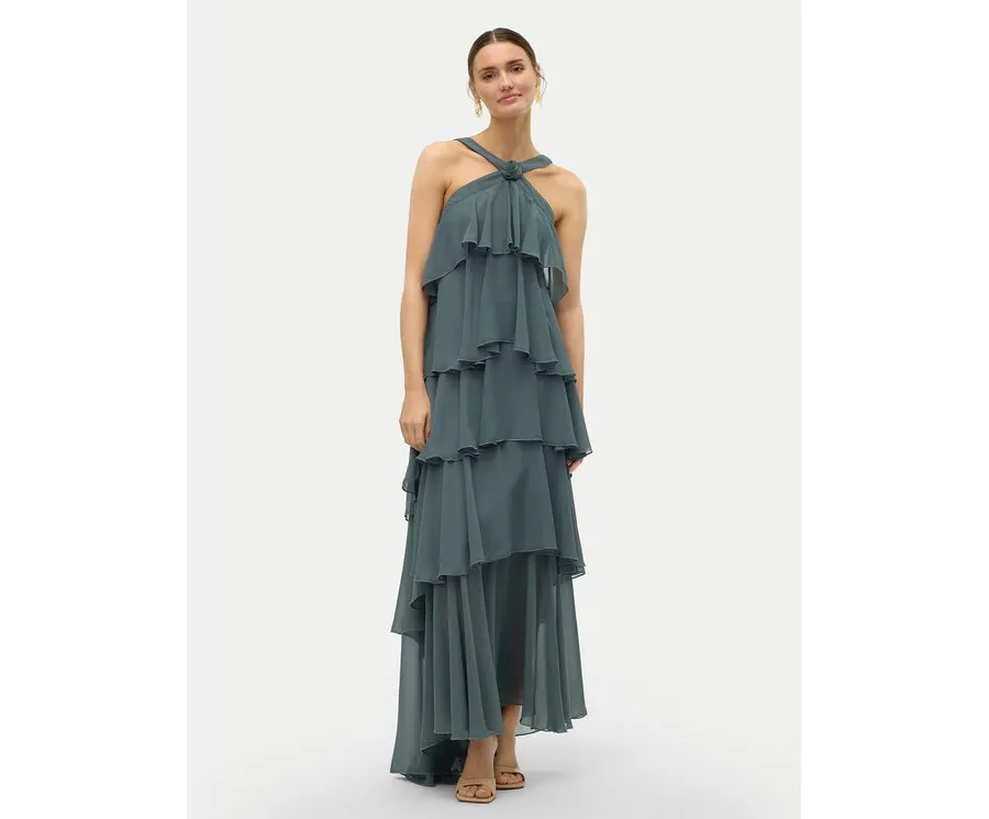 obrazek 1 Vero Moda Sukienka wieczorowa Felicia 10295237 Zielony Slim Fit