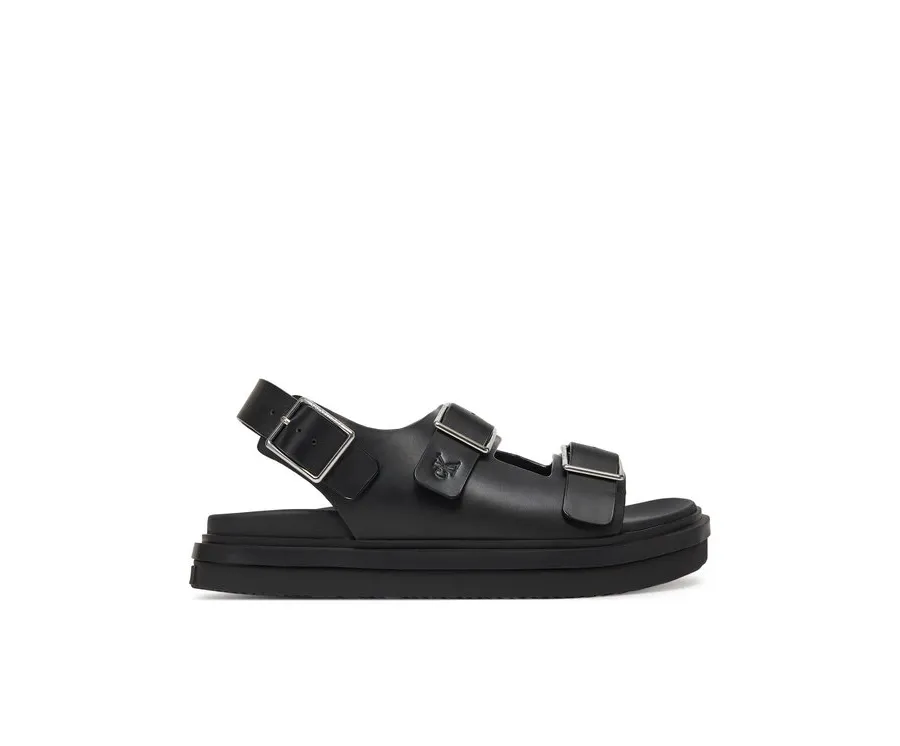 obrazek 1 Calvin Klein Jeans Sandały Flat Molded Sandal Buckle YW0YW01785 Czarny